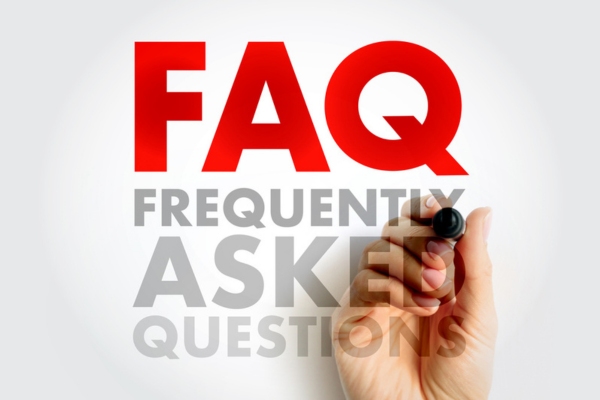 FAQ Frequently Asked Questions on a virtual board depicting Why Is My AC Not Blowing Cold Air