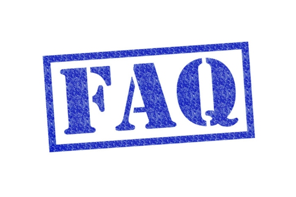 FAQ blue stamp depicting annual air conditioner tune-up common questions