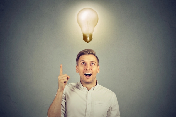 man with lightbulb on top of head depicting Understanding How Programmable Thermostats Work