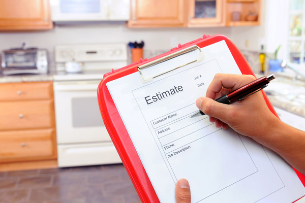 image of a written estimate for an air conditioner replacement