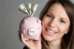 image of a homeowner saving money due to energy efficient air conditioner