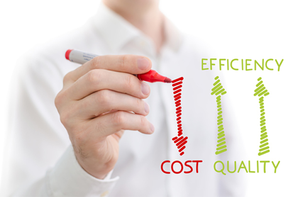 image of efficiency vs cost depicting air conditioner with high seer rating