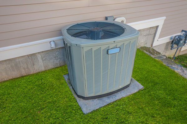 image of an outdoor condenser for an air conditioning unit and clearance