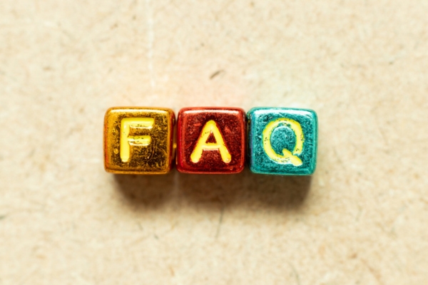 FAQ spelled using metallic letter beads depicting Energy Efficient Heating System questions