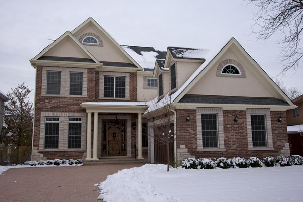 house in winter that uses heating oil