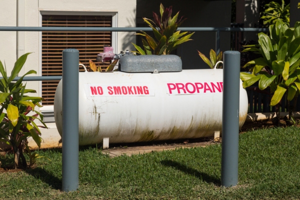 propane tank in the garden depicting Backup Generator Fuel System