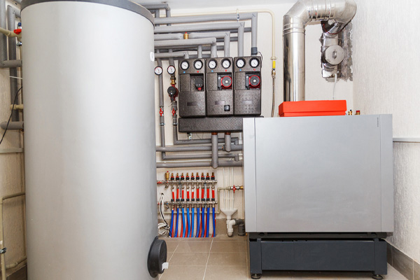 image of a residential boiler room