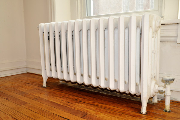 image of a radiator depicting hydronic home heating