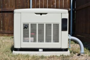 standby generator installed outdoors