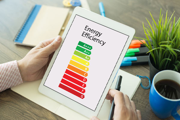 image of efficiency rating of a variable-speed home heating system