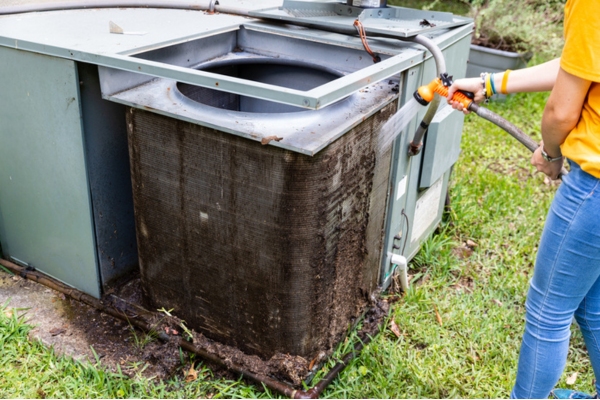 cleaning air conditioner condenser