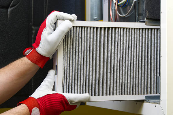 image of an hvac air filter replacement due to dirty air filter