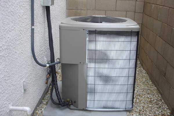 frozen heat pump in summer