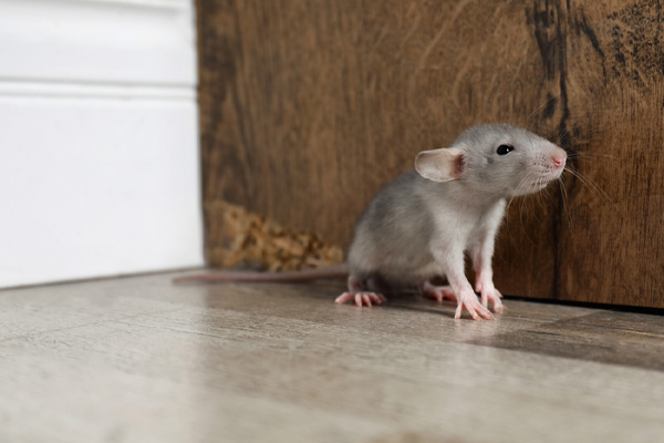 image of a rat infestation and rat inside ductwork