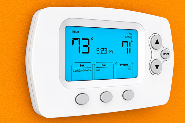 modern programming thermostat for air conditioning