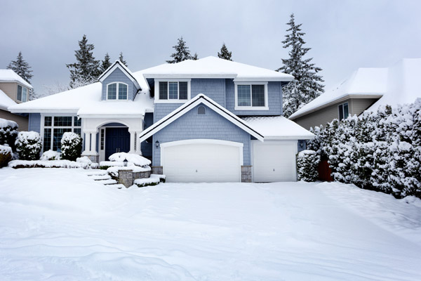 house in winter depicting home heating