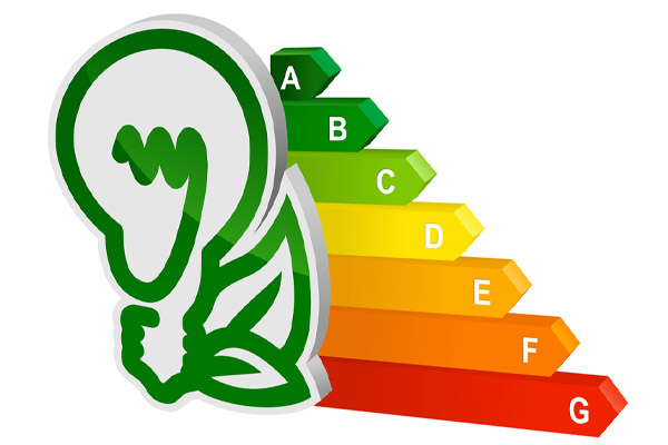 image of efficiency rating depicting energy-efficient air handler and furnace