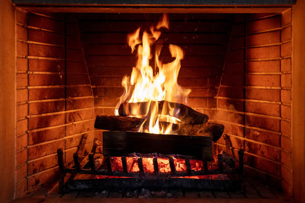 image of a fireplace depicting fireplace vs furnace efficiency