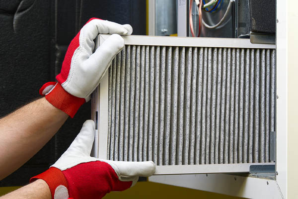 image of a furnace filter replacement