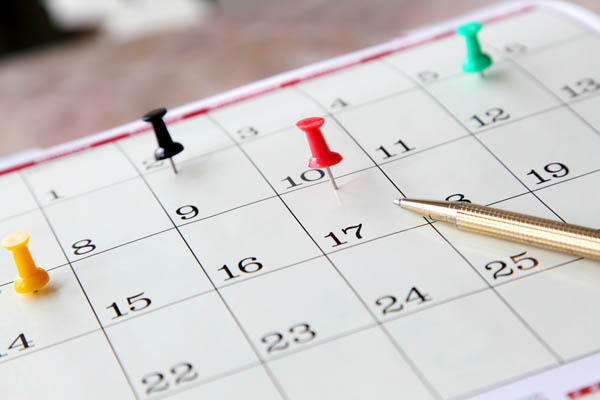 image of a woman writing in calendar depicting standby generator maintenance schedule