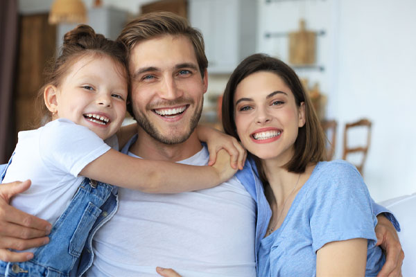 comfortable family depicting the use of heating and cooling zones