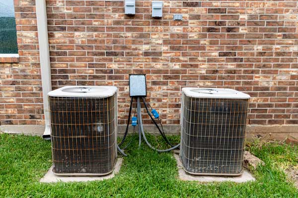 image of an old air conditioner that needs an ac replacement