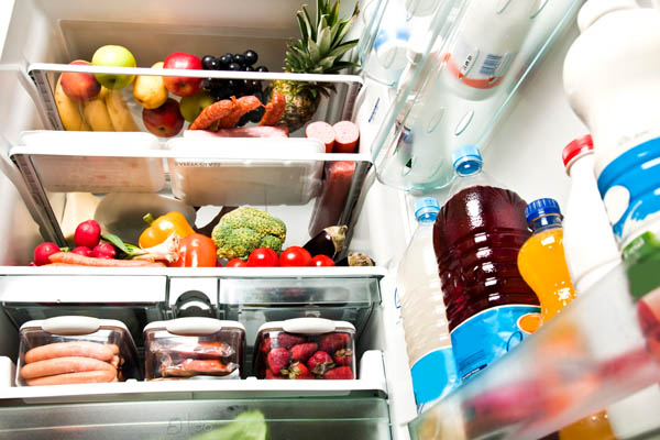 image of an open fridge with perishables depicting on-demand home generators