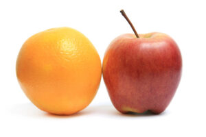 apples and oranges depicting on-road vs off-road diesel fuel types