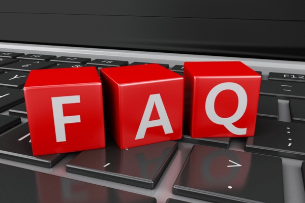 FAQ spelled using red letter cubes depicting questions about Ductless Heat Pumps vs Ductless Air Conditioners