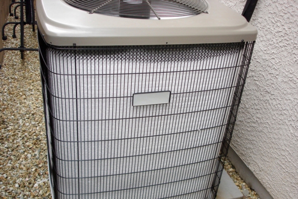 image of a frozen air conditioner in summer