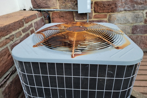 top part of an old air conditioner