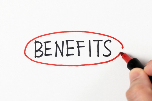 benefits written on paper encircled with a red ink depicting Forced Air Heating