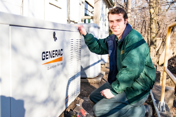 backup generator installation by McAllister Energy professional