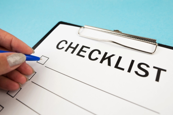 blank checklist depicting backup generator troubleshooting