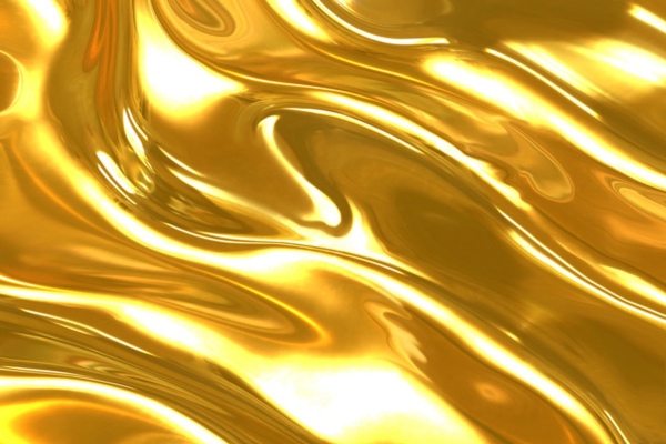 waves of gold liquid depicting heating oil