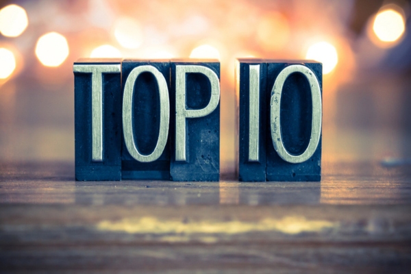 Top 10 spelled using metal letterpress letters depicting Air Conditioner Tips for Summer