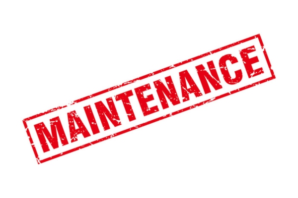 maintenance red rubber stamp depicting air conditioning