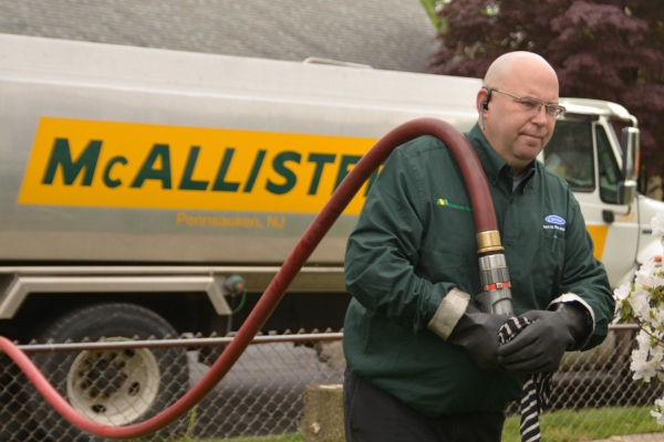 McAllister Energy heating oil delivery driver and truck