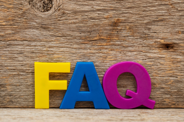 FAQ spelled using colorful 3D plastic letters depicting Heating Oil Tank Corrosion questions
